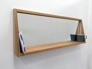 High Quality Modern Oak Rectangular Entryway <b>Mirror</b> with Shelf <b>for</b> <b>Wall</b> Usage at Home <b>for</b> Lobby - Product Image 2