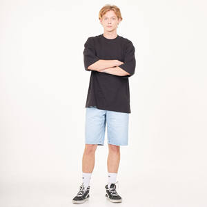 T-shirts à col rond/col en V unisexe 100% coton 370-380 grammes Épaule tombante Décontracté Manches hautes Vêtements surdimensionnés directs pour hommes - Product Image 5