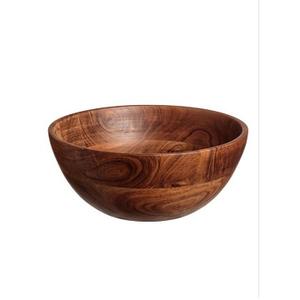 Cuenco de frutas secas de madera de acacia hecho a mano SCI-Cuenco para servir Ensalada De Madera rústica para frutas Verduras Snacks Cuencos de utensilios de cocina con estilo - Product Image 1