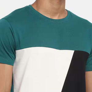 T-shirt doux pour homme 100 % coton, coupe décontractée, respirant, col en V brodé, tissu tricoté, motif imprimé, fournisseur direct - Product Image 4