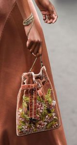 Sacs à main brodés uniques pour la maison, style bohème, travail de broderie, pochettes à main carrées, chaînes de perles, design fantaisie, doublure - Product Image 5