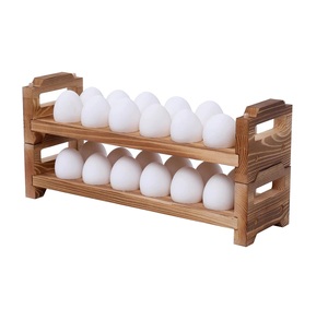 Top vente nouvelle conception bois 2 niveaux porte-oeufs qualité supérieure taille personnalisée hôtel et cuisine porte-oeufs en vrac - Product Image 3