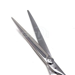 Ciseaux de barbier légers et durables, à poignée moyenne, pour droitiers, faits sur mesure, faible MOQ, vente en gros, tranchants, en acier inoxydable 4Cr13 - Product Image 4