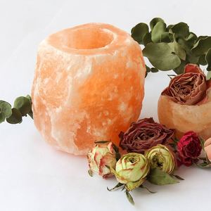 Portavelas de cristal natural hecho a mano auténtico tallado en forma de amor artístico para la decoración del hogar tranquilo - Product Image 2