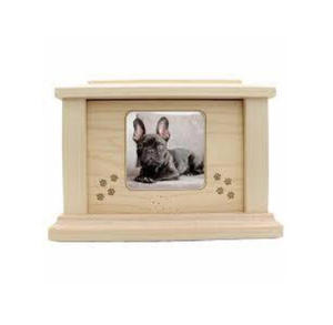 Urnas conmemorativas para mascotas de madera Natural de estilo moderno para gatos y perros con marco de fotos recuerdo de cenizas - Product Image 3