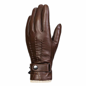 Gants de conduite pour hommes conception demi-doigt avec une forte adhérence en peau de mouton souple coutures fines gant de conduite en cuir - Product Image 5