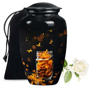 Honey Pot <b>Urn</b> Adult Male <b>Large</b> Human Ashes 10 Inch European American Style Eco-Friendly Durable Custom Color 220 Cubic Inch - Product Image 1