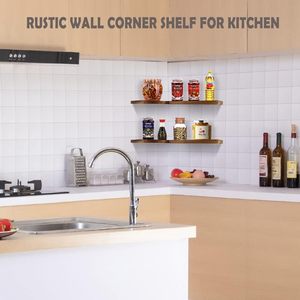 Corner Wall Shelf for <b>Storage</b> Solid Wood Set of 4 Corner <b>Hanging</b> <b>Shelves</b> L-Shaped Floating Rustic Corner Wall <b>Shelves</b> Wall Mount - Product Image 6