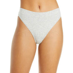 Nueva llegada de alta calidad de las mujeres de corte alto de punto bragas diarias logotipo personalizado bragas de algodón transpirable al por mayor - Product Image 2