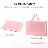 Boîte cadeau pliable personnalisée avec poignée en ruban, recyclable, pour ensemble de soins de la peau, poudre libre, emballage cosmétique, fermeture magnétique, personnalisable