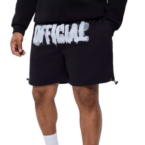 Shorts de sport décontractés pour hommes, en coton tricoté 180g, imprimé numérique, respirant, séchage rapide, taille élastique, pour la course et la gym - Product Image 1