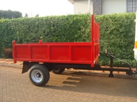 Remorque à benne basculante hydraulique pour tracteur agricole pas cher, remorque à benne basculante à 4 roues, remorques tout-terrain, plus grande petite remorque de ferme disponible