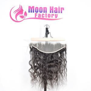 Premier fournisseur indien de cuticule saine à texture soyeuse 100% naturelle ondulée frontale en cheveux du temple indien Prix d'exportation compétitif - Product Image 2