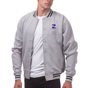 Veste de survêtement pour homme de qualité supérieure, 100% coton, col montant, logo sur le devant, respirante, doublure écologique et douce pour les sports décontractés - Product Image 4