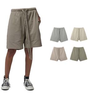 ¡Novedad de 2025! Pantalones cortos teñidos lisos con cintura elástica de lona de secado rápido personalizados al por mayor para hombre de gimnasio informal pesado de verano de alta calidad para hombre - Product Image 1