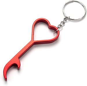 Ouvre-bouteille en métal personnalisé en forme de cœur avec porte-clés pour vélo, voiture, bouteille d'eau, ouvre-bouteille de boisson gazeuse - Product Image 4