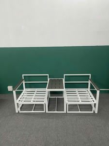 Juego de mesa y silla de patio de alta calidad, mesa y sillas con revestimiento de Pa impermeable, venta al por mayor de OEM, juego de Bari, mayorista de marco de acero - Product Image 4