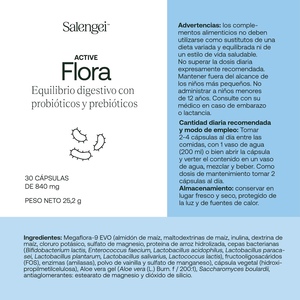 Supplément probiotique de 30 capsules Active Flora avec fibres prébiotiques Aloe Vera pour l'équilibre digestif et la santé intestinale - Product Image 5