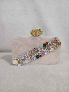 Embroidered Resin Clutch Imitation Pearl Gold Plated Vintage <b>Butterfly</b> Solid <b>Charm</b> Necklace Complete Set Women's Wedding - Product Image 4