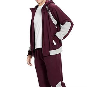 Conjunto de chándal para hombre sólido respetuoso con el medio ambiente con logotipo personalizado, ropa deportiva para hombre con etiqueta privada y cierre de cordón, forro polar de 2 piezas al por mayor - Product Image 5