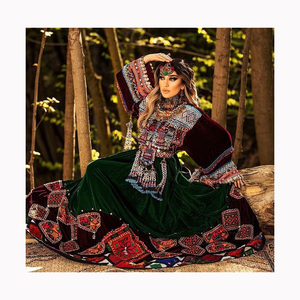 Real Handwork Vintage Boho Afghani Balochi Dress colección de vestidos Balochi bordados a mano vintage - Product Image 1