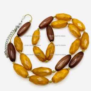 Top vente multicolore à la main résine Lucite indien collier classique fête fiançailles dames bijoux de mode - Product Image 6