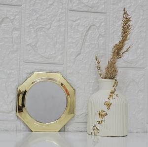 Small Gold Brass <b>Mirror</b> - <b>Vanity</b> Mini octagon Shaped Small Handmade Moroccan <b>Mirror</b> - Product Image 1