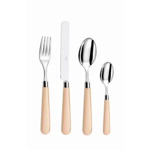 Tre gỗ xử lý kim loại bạc dao kéo Flatware Set Top bán handmade bảng Top đám cưới và các sự kiện thiết lập dao kéo