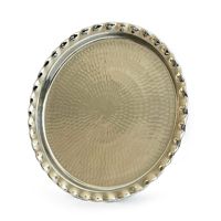 Plateau de service à café Anatolia en cuivre martelé à la main, décoratif, personnalisé, de qualité commerciale, durable, 34 cm x 13,3 pouces