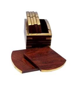 Sous-verres en bois faits à la main, classiques, écologiques, design personnalisé, durables, pour la maison et l'usage commercial, fournisseur en gros - Product Image 6