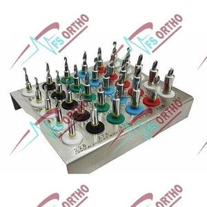 Juego de taladro cónico de implante dental manual de acero inoxidable de 30 piezas con kit universal de tapón - Product Image 6