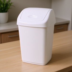 Cubo de Basura con Tapa Abatible AURORA de 9 Litros en Blanco, Modelo 8101386112 para Tontarelli - Product Image 3