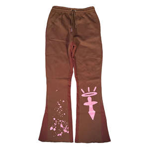 กางเกงวอร์มขาบานสำหรับชายและหญิงกางเกงวิ่งผ้าฟลีซแนวสตรีทสูงสำหรับชายและหญิง - Product Image 5