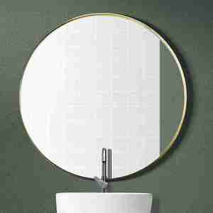 Custom Design Made In India <b>Mirror</b> <b>For</b> <b>Bathroom</b> Home Decor Round Wooden Frame Handicraft In India With Export Quality - Product Image 1