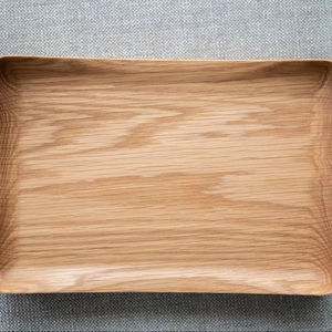 Bandeja de madera simple rectangular para uso doméstico, ideal para servir té, aperitivos, café, perfecta para cocina, comedor y exhibición de mesa - Product Image 1