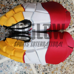 HI-GLOW SPORTS INTERNATIONAL Gants de hockey sur glace ajustables de haute qualité avec fermeture à pression, rembourrage personnalisé et design avec nom d'équipe - Product Image 3