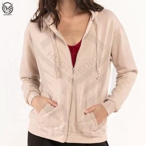 Sweat à capuche pour femme de qualité supérieure, hiver, 60% coton - 40% polyester, polaire uni, fermeture éclair, imperméable, écologique, personnalisable - Product Image 2