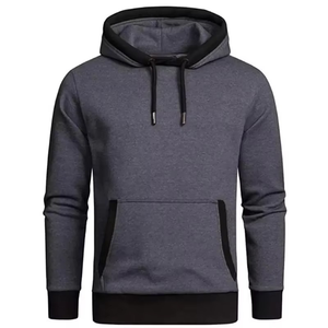 Sweats à capuche brodés 100% coton respirants et durables pour les vêtements décontractés et les activités hivernales quotidiennes Tissu en jersey à motif solide - Product Image 3