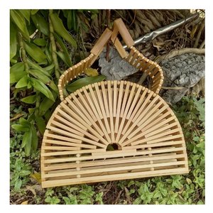 Essayez le sac en bambou Premium tissé à partir de 100% Sac en bambou frais Matériaux naturels de haute qualité Sac à main de voyage parfait pour les aventures - Product Image 6