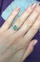 Bague de fiançailles de luxe en or 14 carats avec tourmaline naturelle, cadeau de mariage unique, bijou pierre de naissance d'octobre pour elle ou pour quelqu'un de spécial