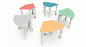 Colorful Kids Activity <b>Table</b> <b>Plastic</b> Student Meeting Desk Round Classroom Furniture Customizable - Product Image 1