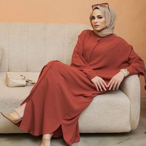 Cárdigan tipo Kimono Abaya para mujer, diseño moderno de Dubái, nueva moda, con cremallera, abierto, modesto, manga larga, transpirable, de talla grande, tradicional - Product Image 3