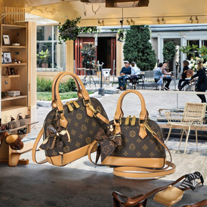 Bolso de Mano de Cuero Genuino para Mujer, Diseño de Lujo, con Forma de Concha, de un Solo Hombro, Estampado con Patrón Geométrico Retro 2026 - Product Image 3