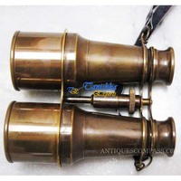 Antique Nautical Brass Spyglass Binocular Metal Outdoor Camping Monocular Cover Personalized Collectible Marine Souvenir