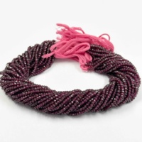 3mm 4mm 5mm Natural Hyderabadi Grenat Faceted Rondelle Beads Semi Precious Stone Beads For Jewelry Setting Latest Products 2025