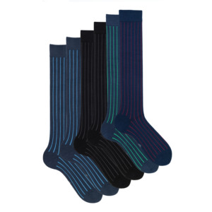 Calzini Classici a Costine da Uomo in Cotone Caldo, Confezione Regalo da 6 Paia, Stile Quotidiano, Taglia Unica, Logo Stampato Digitalmente sul Fondo - Product Image 5