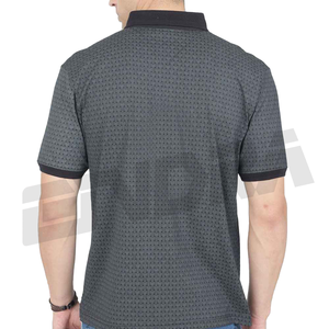 เสื้อโปโลสำหรับผู้ชายทรงเข้ารูป2025สีดำทันสมัยพิมพ์โลโก้ได้ตามต้องการ - Product Image 2