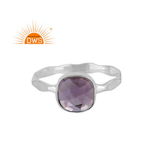 Anillo de banda de piedras preciosas de amatista Natural de plata de ley fina de nuevo diseño, joyería para mujer, regalo para ella - Product Image 1