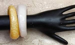 UnfoldSelf Handcrafted Woven Resin Bangles Set Waterproof Customizable Color Luxury Fashion Statement Wedding Bracelet - Product Image 3