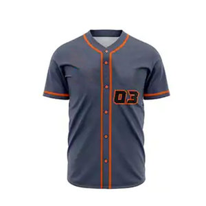 New Arrivals Custom Plain Dyed Breathable Quick Dry Men's Polyester/Cotton <b>Baseball</b> Uniform Top <b>Sets</b> Unique Style Sports - Product Image 4